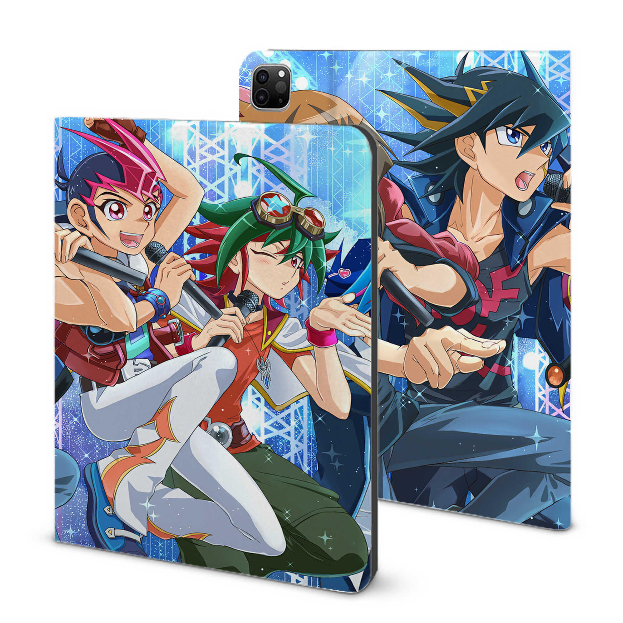 （画像用） 遊☆戯☆王 Yu-Gi-Oh! IPad ケース ブック型 PUレザー TPU 耐衝撃 軽量 薄型 ペン収納なし 全面保護 IPad 各モデル対応